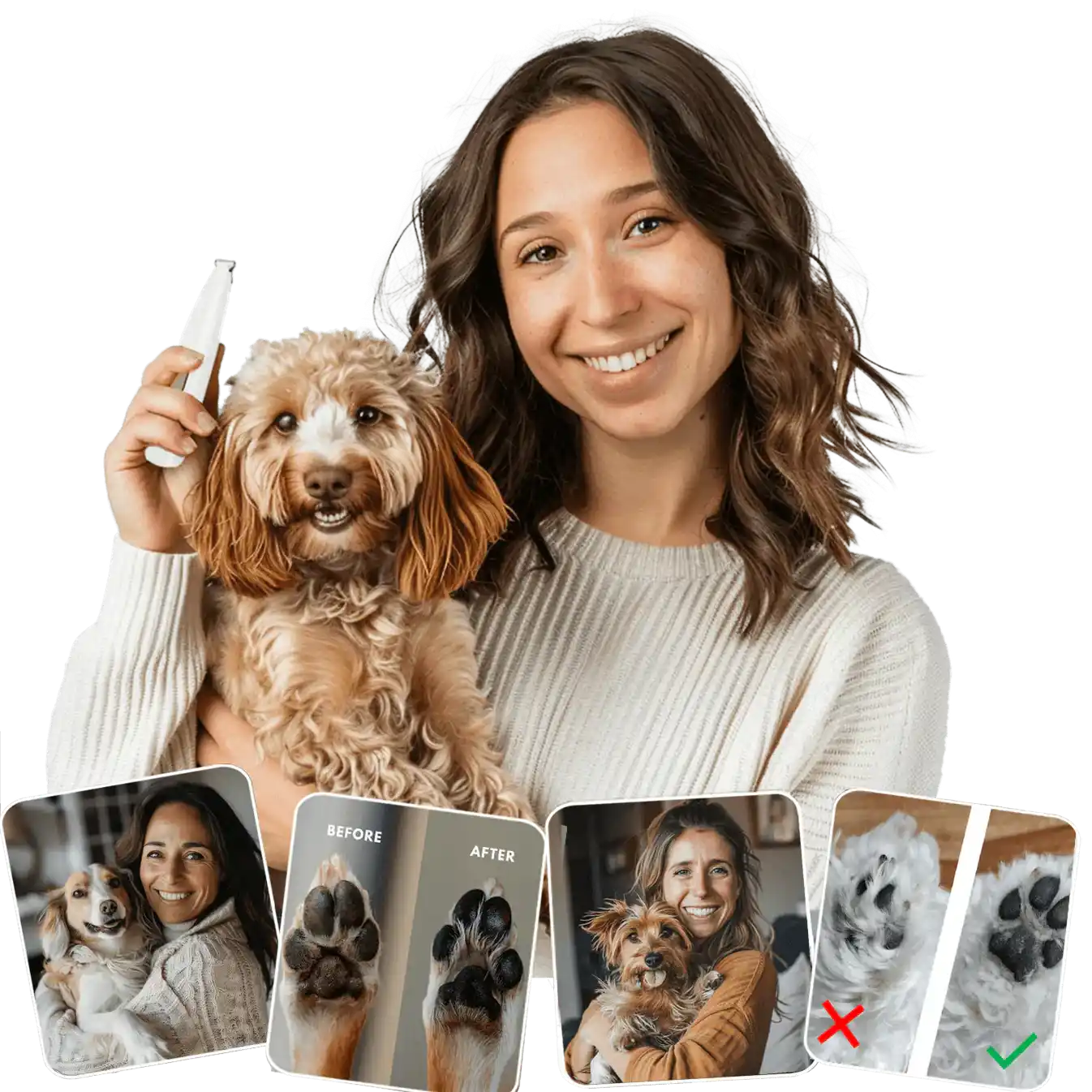 TAILOFJOY™ Pet Hair/Fur trimmer for Dogs and Cats (For Sensitive Pets)