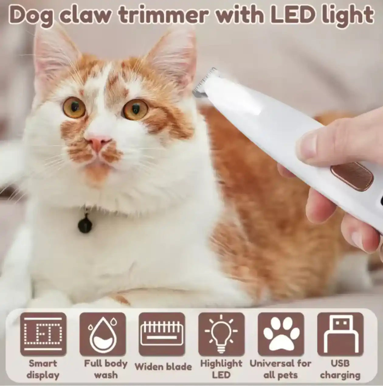 TAILOFJOY™ Pet Hair/Fur trimmer for Dogs and Cats (For Sensitive Pets)