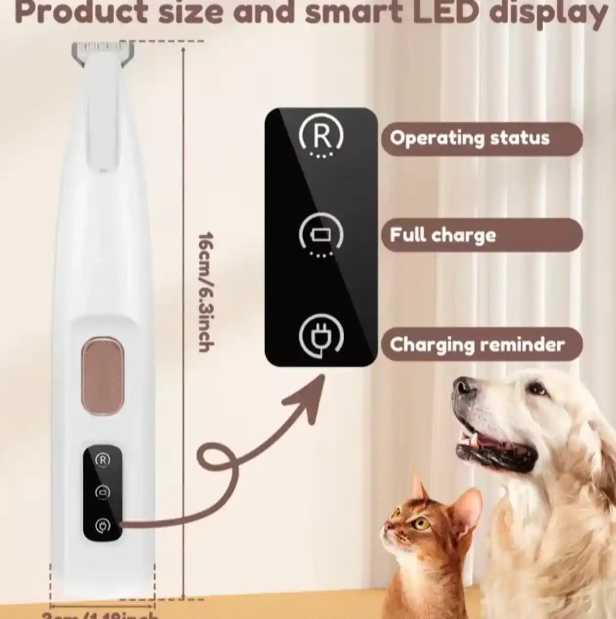 TAILOFJOY™ Pet Hair/Fur trimmer for Dogs and Cats (For Sensitive Pets)