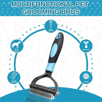 TAILOFJOY™ - Double Sided Shedding & Dematting Undercoat Rake Brush