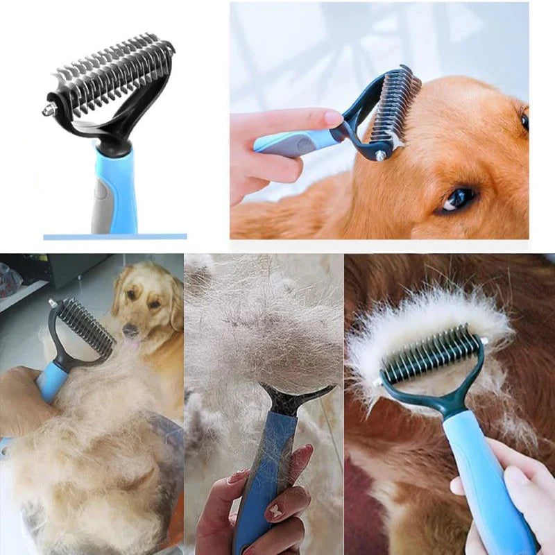 TAILOFJOY™ - Double Sided Shedding & Dematting Undercoat Rake Brush