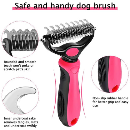 TAILOFJOY™ - Double Sided Shedding & Dematting Undercoat Rake Brush