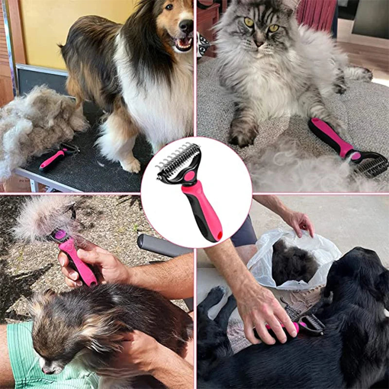 TAILOFJOY™ - Double Sided Shedding & Dematting Undercoat Rake Brush