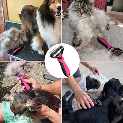 TAILOFJOY™ - Double Sided Shedding & Dematting Undercoat Rake Brush
